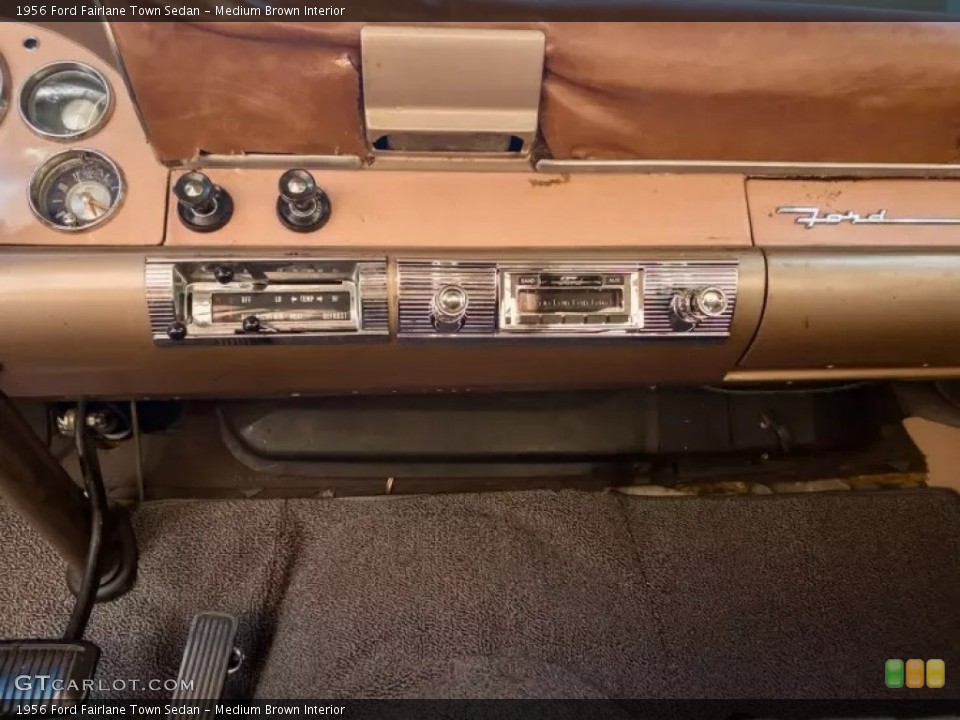 Medium Brown Interior Controls for the 1956 Ford Fairlane Town Sedan #144338806