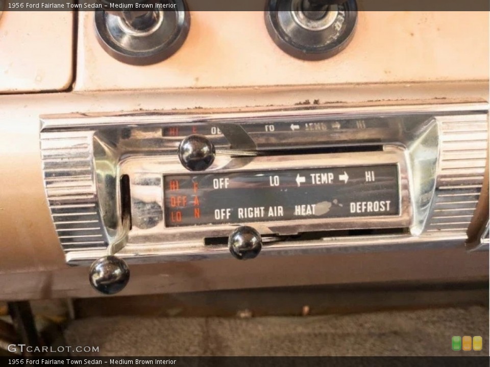 Medium Brown Interior Controls for the 1956 Ford Fairlane Town Sedan #144338821