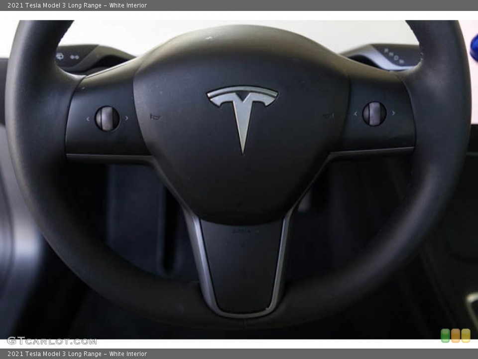 White Interior Steering Wheel for the 2021 Tesla Model 3 Long Range #144340252