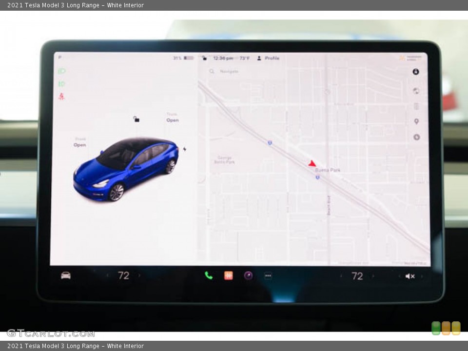 White Interior Navigation for the 2021 Tesla Model 3 Long Range #144340396