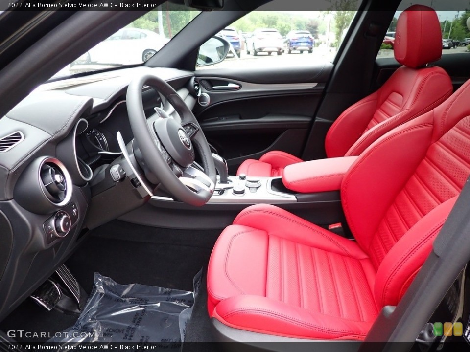 Black Interior Front Seat for the 2022 Alfa Romeo Stelvio Veloce AWD #144341839