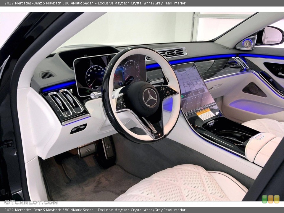 Exclusive Maybach Crystal White/Grey Pearl Interior Dashboard for the 2022 Mercedes-Benz S Maybach 580 4Matic Sedan #144344848