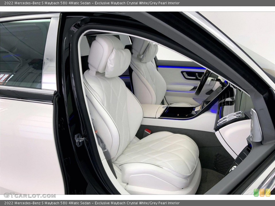 Exclusive Maybach Crystal White/Grey Pearl 2022 Mercedes-Benz S Interiors
