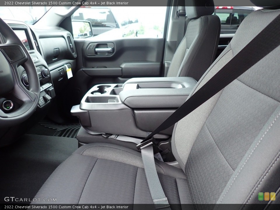 Jet Black Interior Front Seat for the 2022 Chevrolet Silverado 1500 Custom Crew Cab 4x4 #144345301