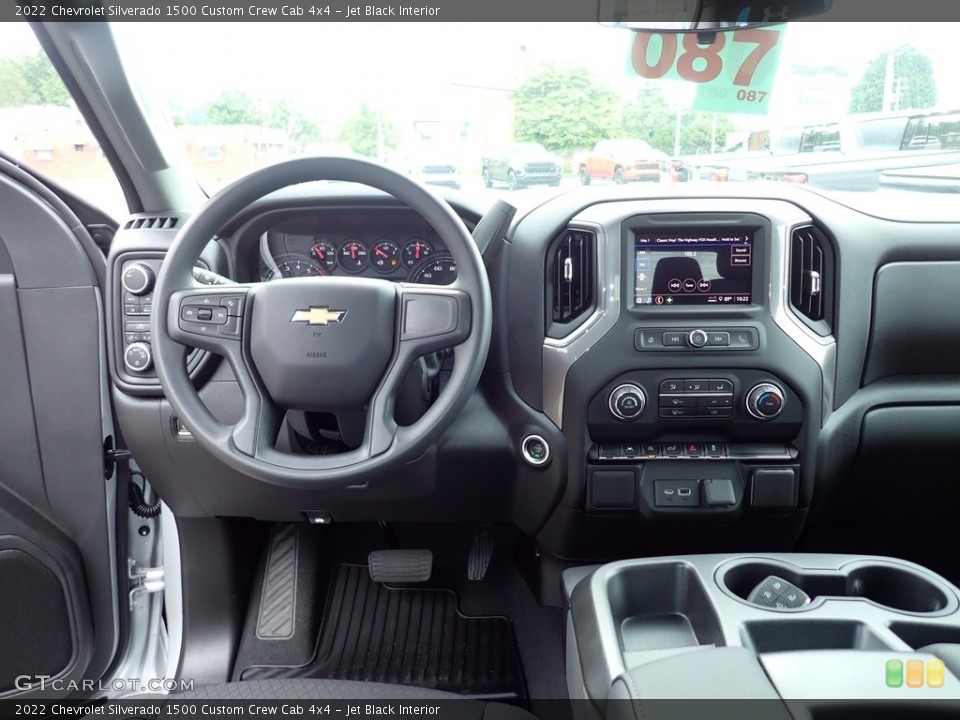 Jet Black Interior Dashboard for the 2022 Chevrolet Silverado 1500 Custom Crew Cab 4x4 #144345370