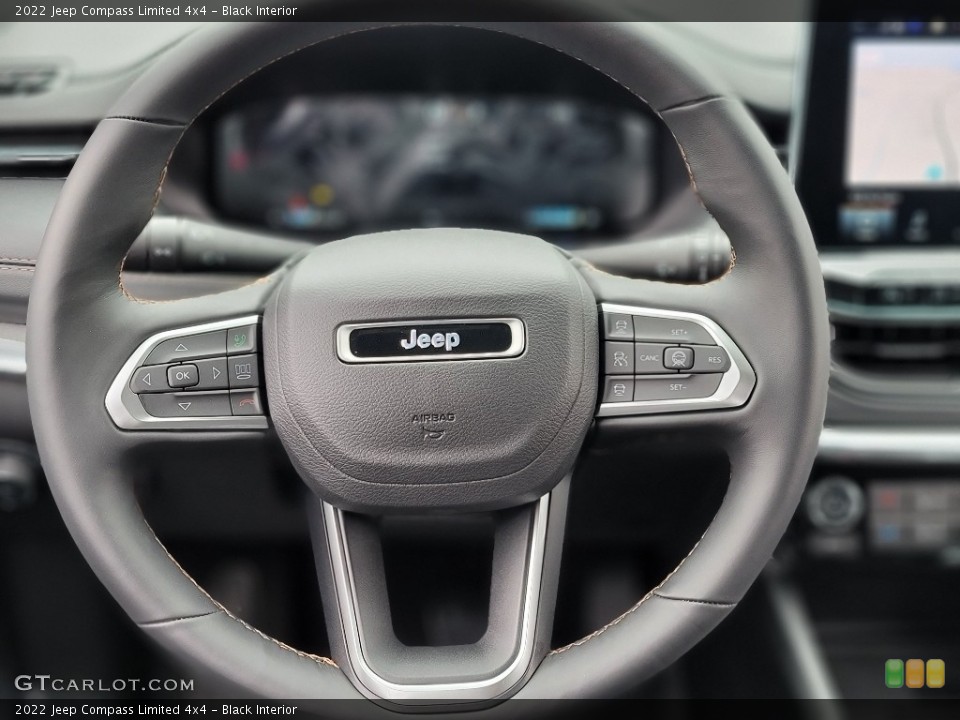 Black Interior Steering Wheel for the 2022 Jeep Compass Limited 4x4 #144346552