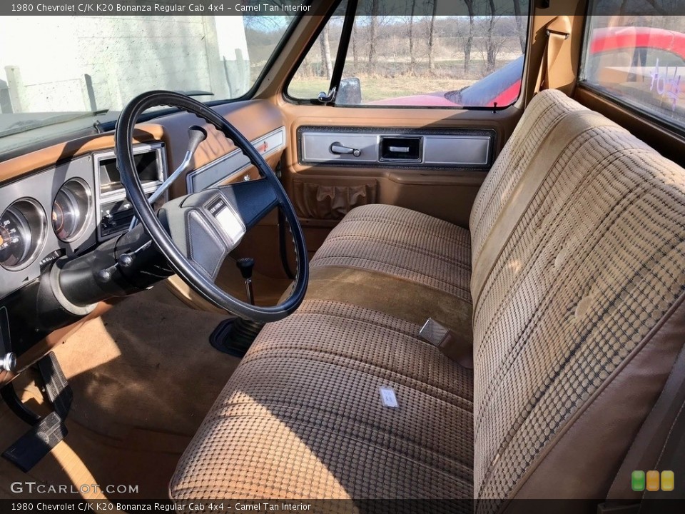 Camel Tan Interior Front Seat for the 1980 Chevrolet C/K K20 Bonanza Regular Cab 4x4 #144351377