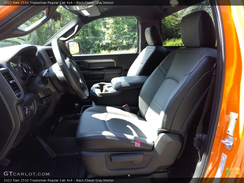 Black/Diesel Gray Interior Front Seat for the 2022 Ram 2500 Tradesman Regular Cab 4x4 #144352604