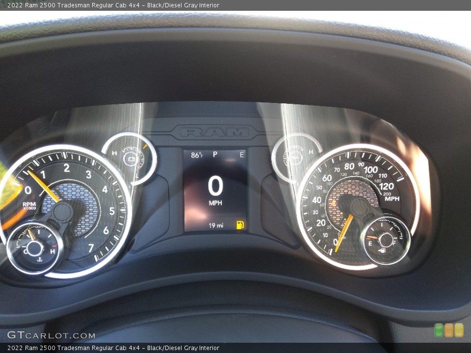 Black/Diesel Gray Interior Gauges for the 2022 Ram 2500 Tradesman Regular Cab 4x4 #144352640