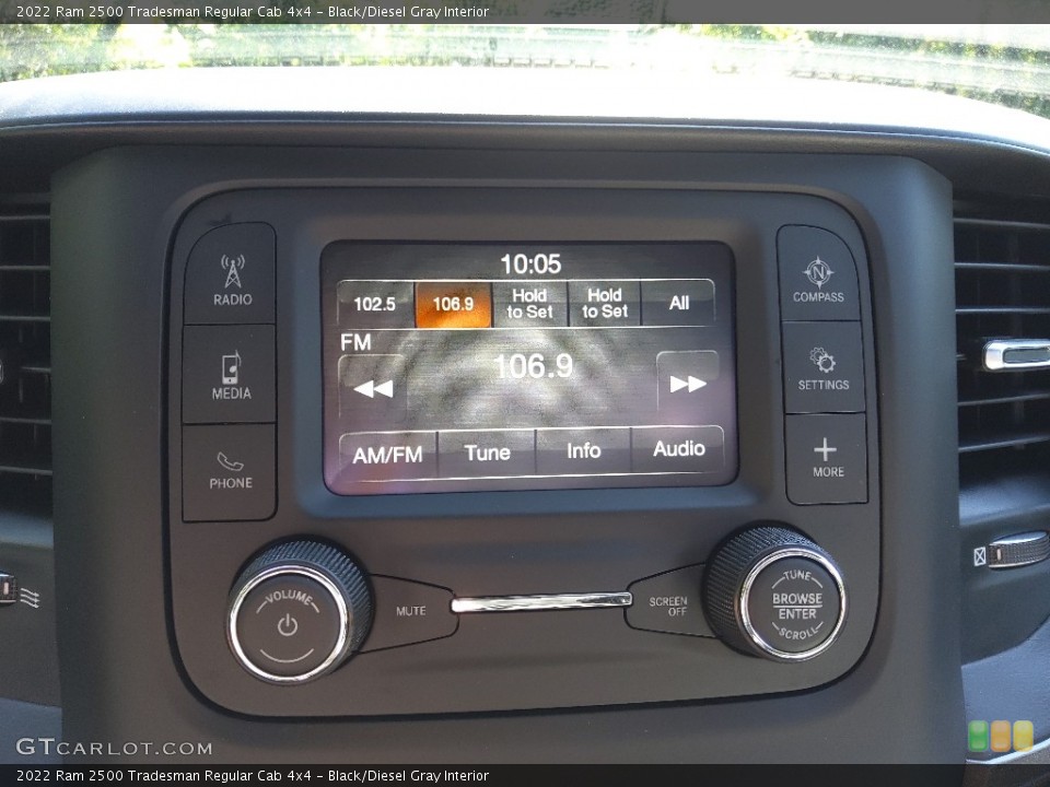 Black/Diesel Gray Interior Audio System for the 2022 Ram 2500 Tradesman Regular Cab 4x4 #144352655