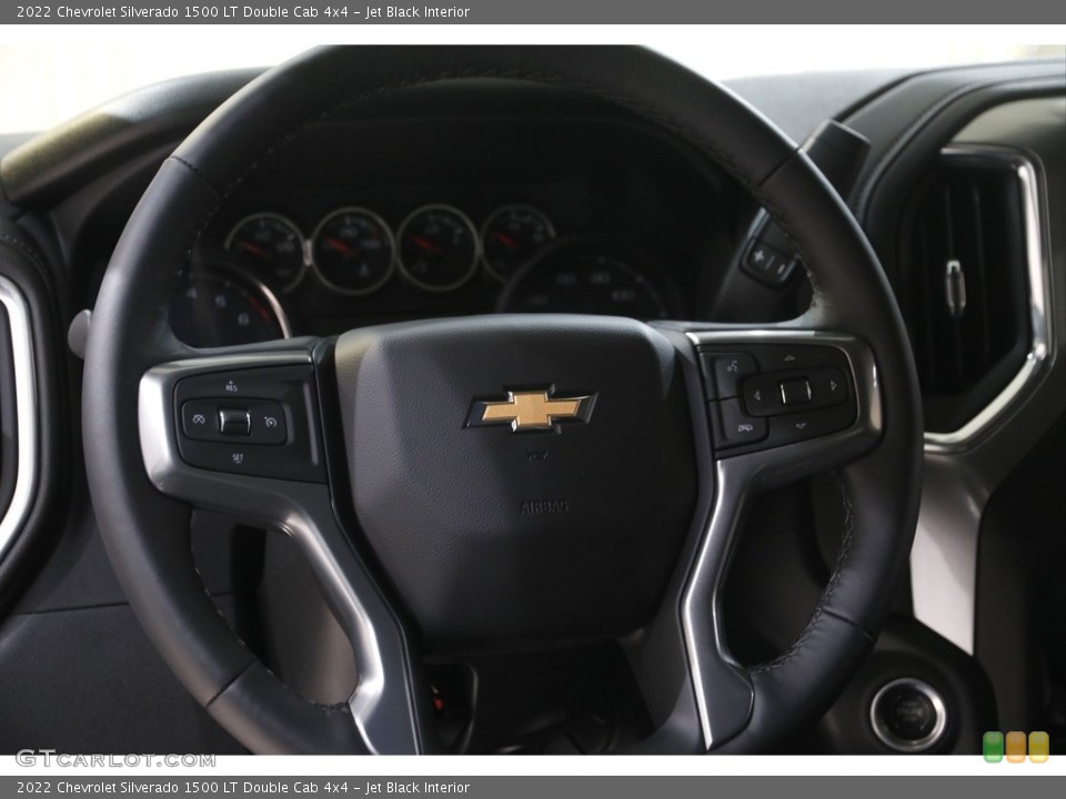 Jet Black Interior Steering Wheel for the 2022 Chevrolet Silverado 1500 LT Double Cab 4x4 #144354341