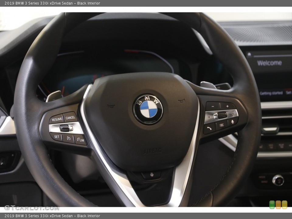 Black Interior Steering Wheel for the 2019 BMW 3 Series 330i xDrive Sedan #144356265