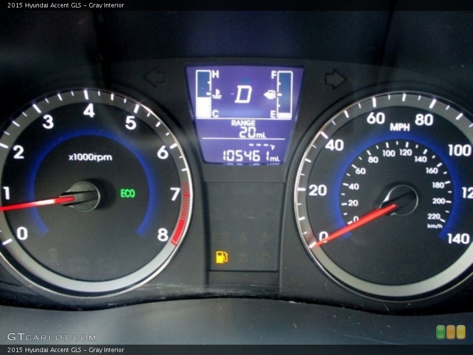 Gray Interior Gauges for the 2015 Hyundai Accent GLS #144356313
