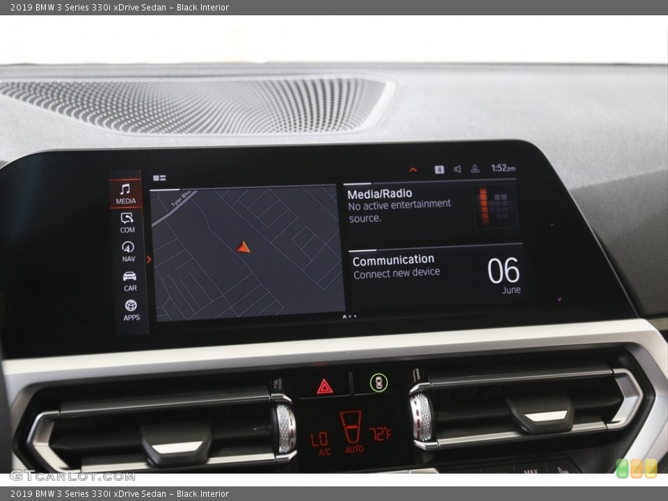 Black Interior Controls for the 2019 BMW 3 Series 330i xDrive Sedan #144356322