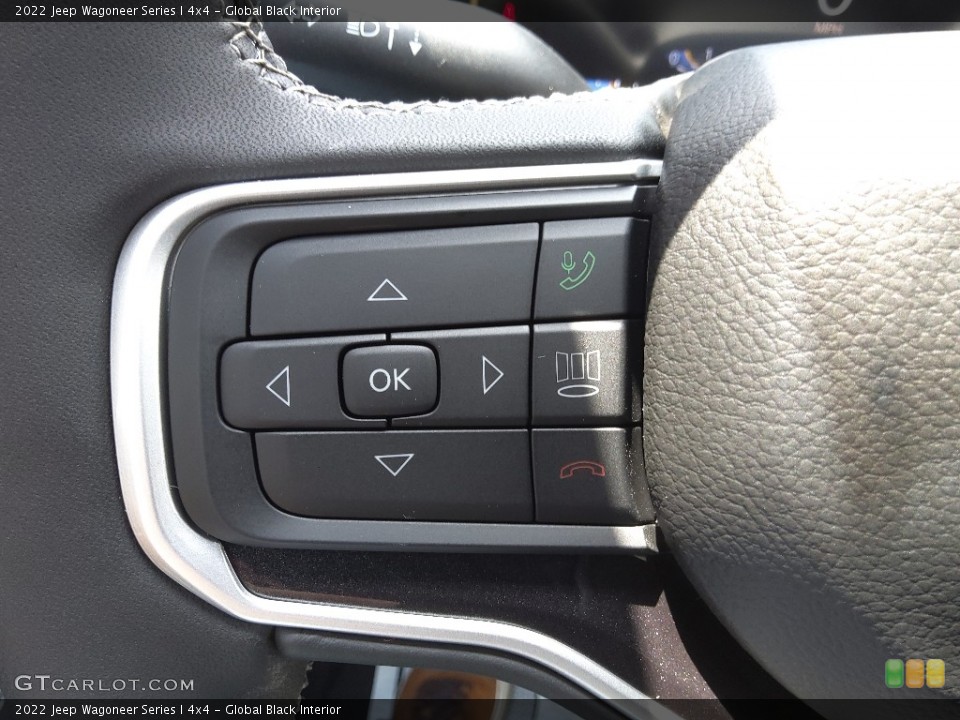 Global Black Interior Steering Wheel for the 2022 Jeep Wagoneer Series I 4x4 #144356757