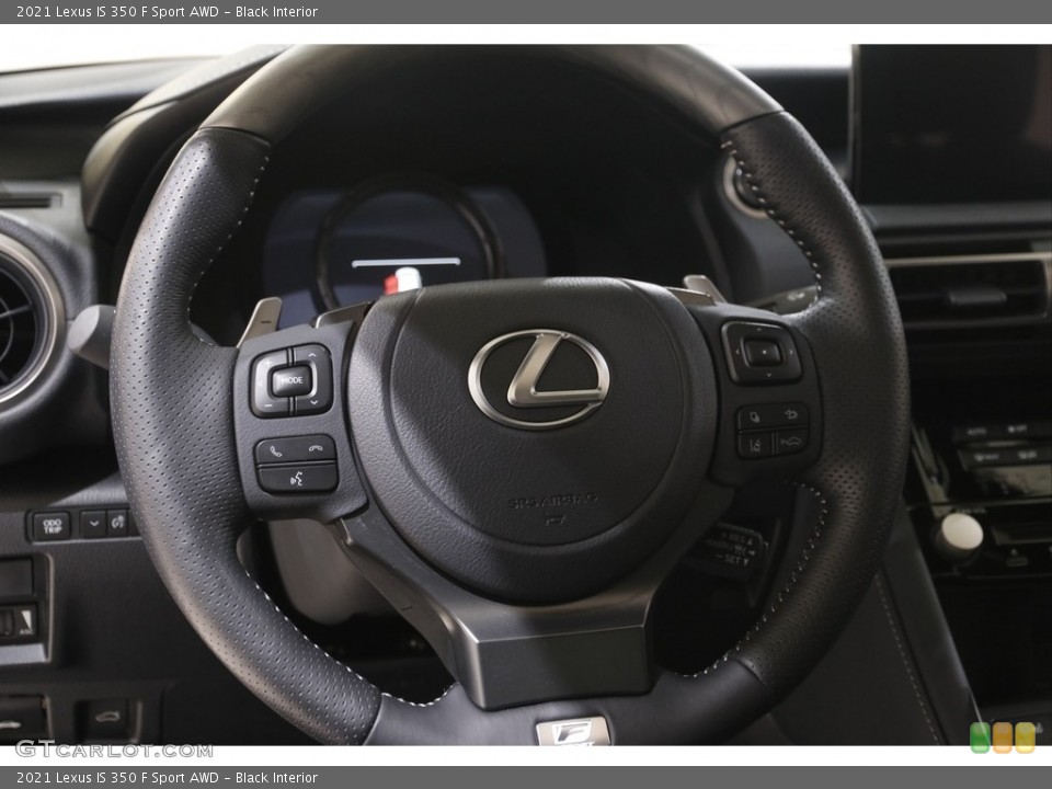 Black Interior Steering Wheel for the 2021 Lexus IS 350 F Sport AWD #144358101