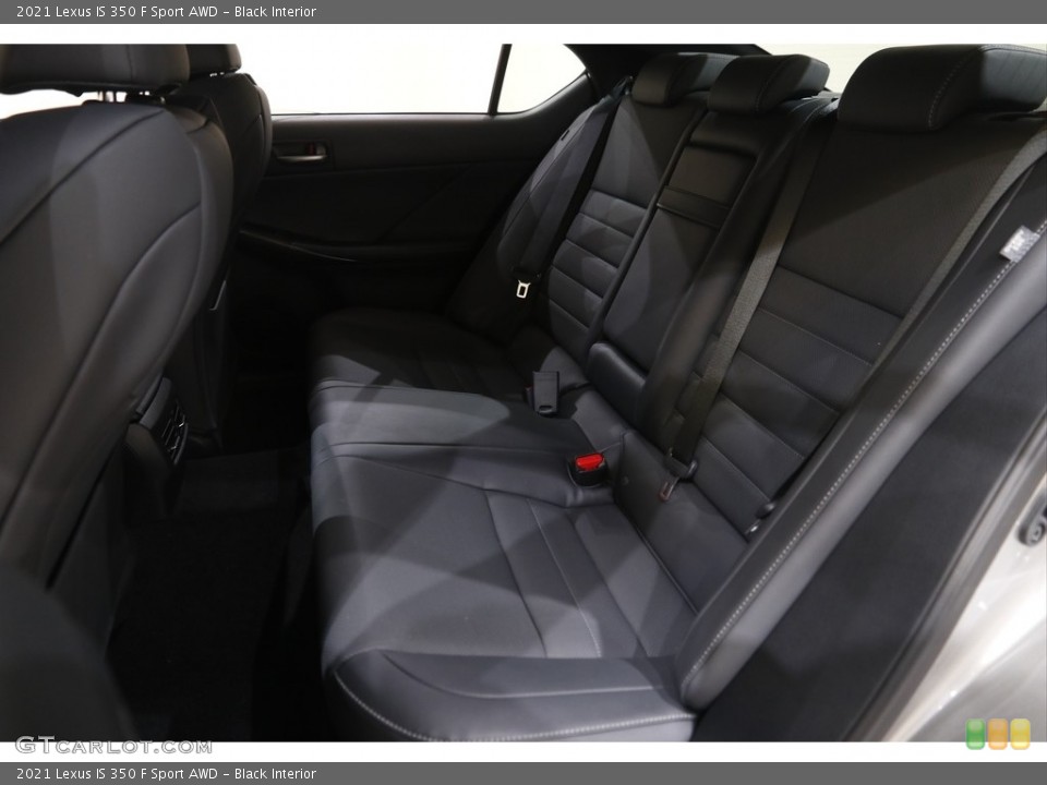 Black Interior Rear Seat for the 2021 Lexus IS 350 F Sport AWD #144358269