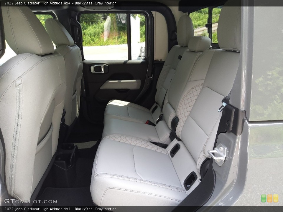 Black/Steel Gray Interior Rear Seat for the 2022 Jeep Gladiator High Altitude 4x4 #144359595