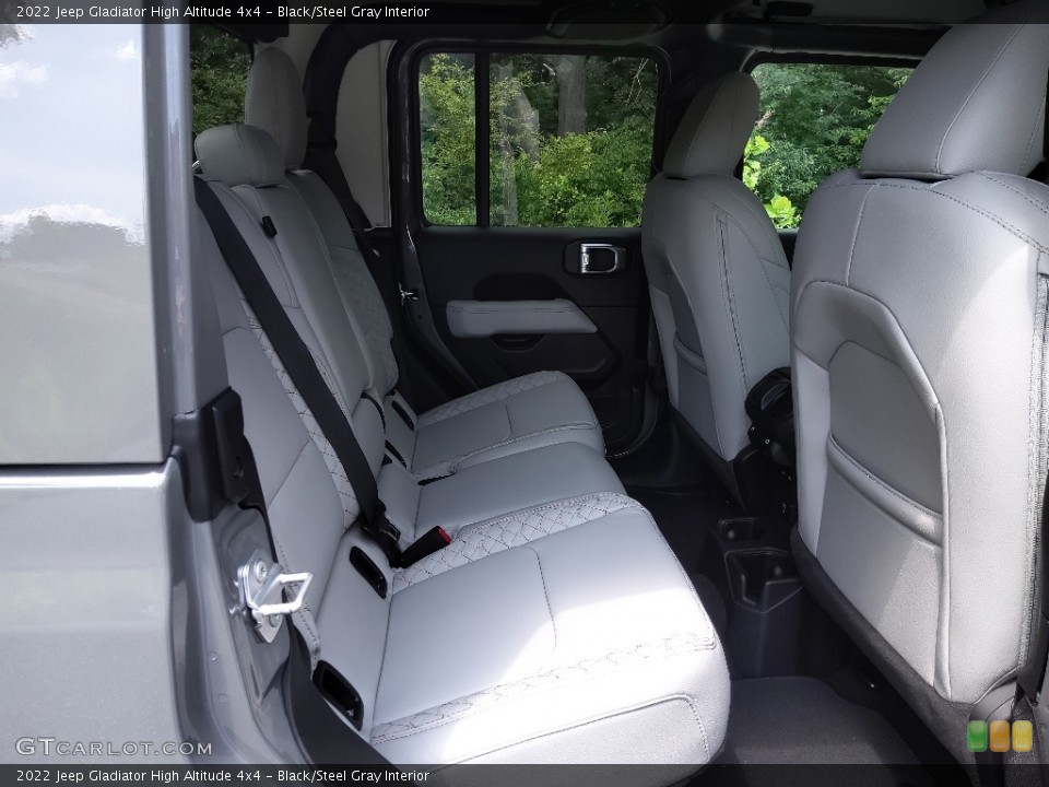 Black/Steel Gray Interior Rear Seat for the 2022 Jeep Gladiator High Altitude 4x4 #144359658