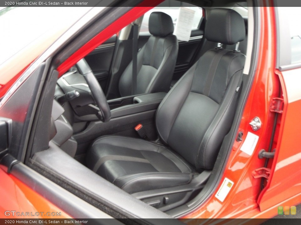 Black Interior Front Seat for the 2020 Honda Civic EX-L Sedan #144360894