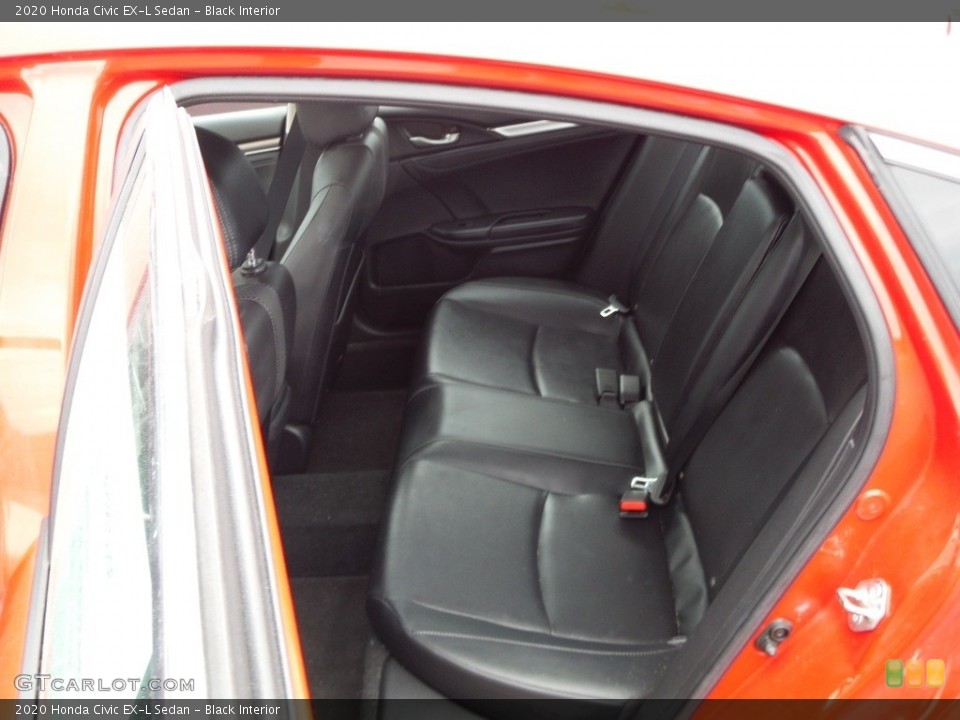 Black Interior Rear Seat for the 2020 Honda Civic EX-L Sedan #144361125