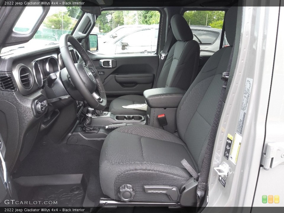 Black Interior Front Seat for the 2022 Jeep Gladiator Willys 4x4 #144364975