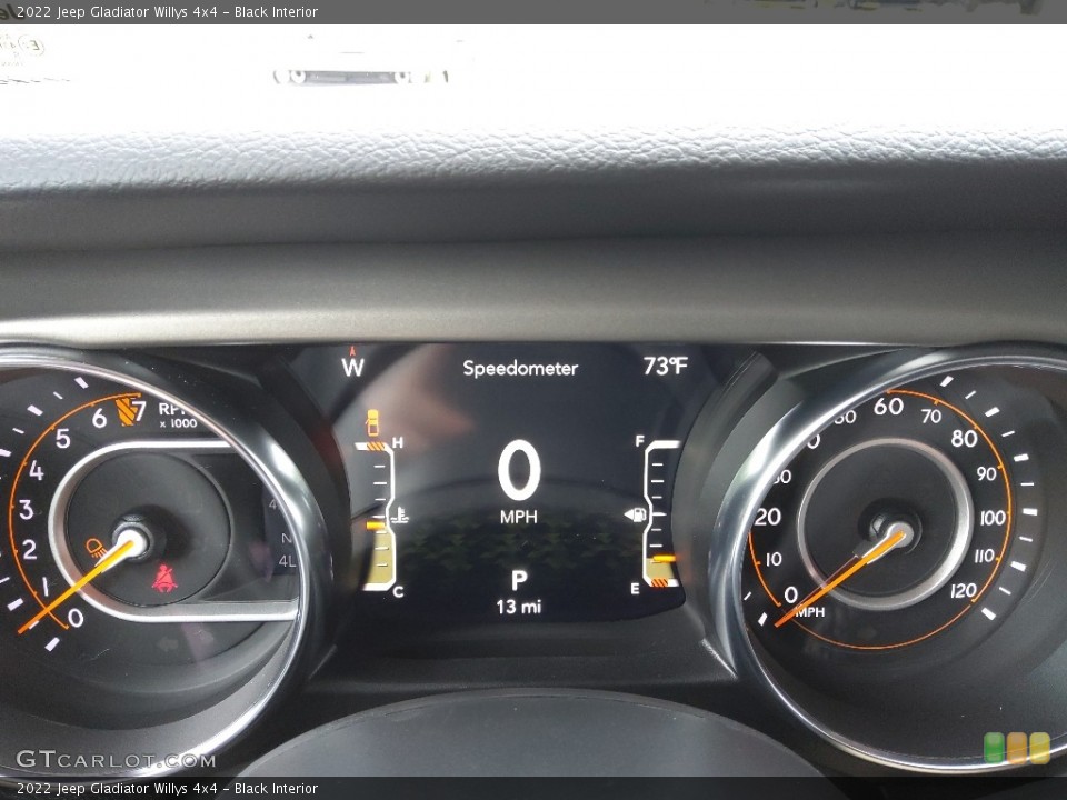 Black Interior Gauges for the 2022 Jeep Gladiator Willys 4x4 #144365245
