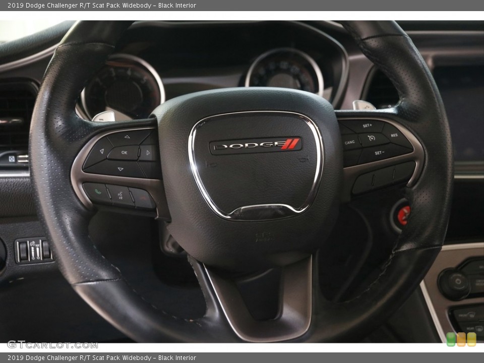 Black Interior Steering Wheel for the 2019 Dodge Challenger R/T Scat Pack Widebody #144365560