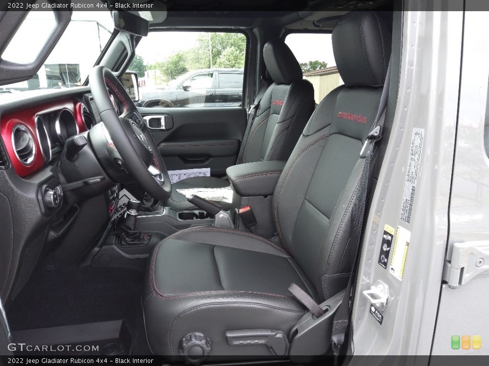 Black Interior Front Seat for the 2022 Jeep Gladiator Rubicon 4x4 #144365848
