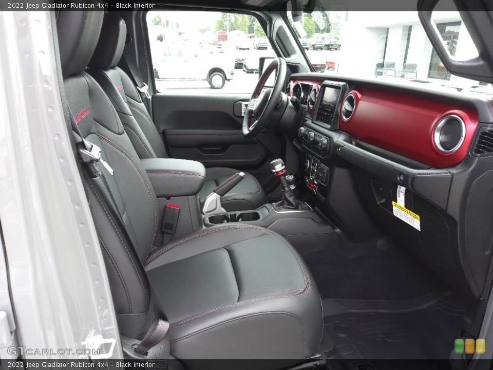 Black Interior Front Seat for the 2022 Jeep Gladiator Rubicon 4x4 #144366022