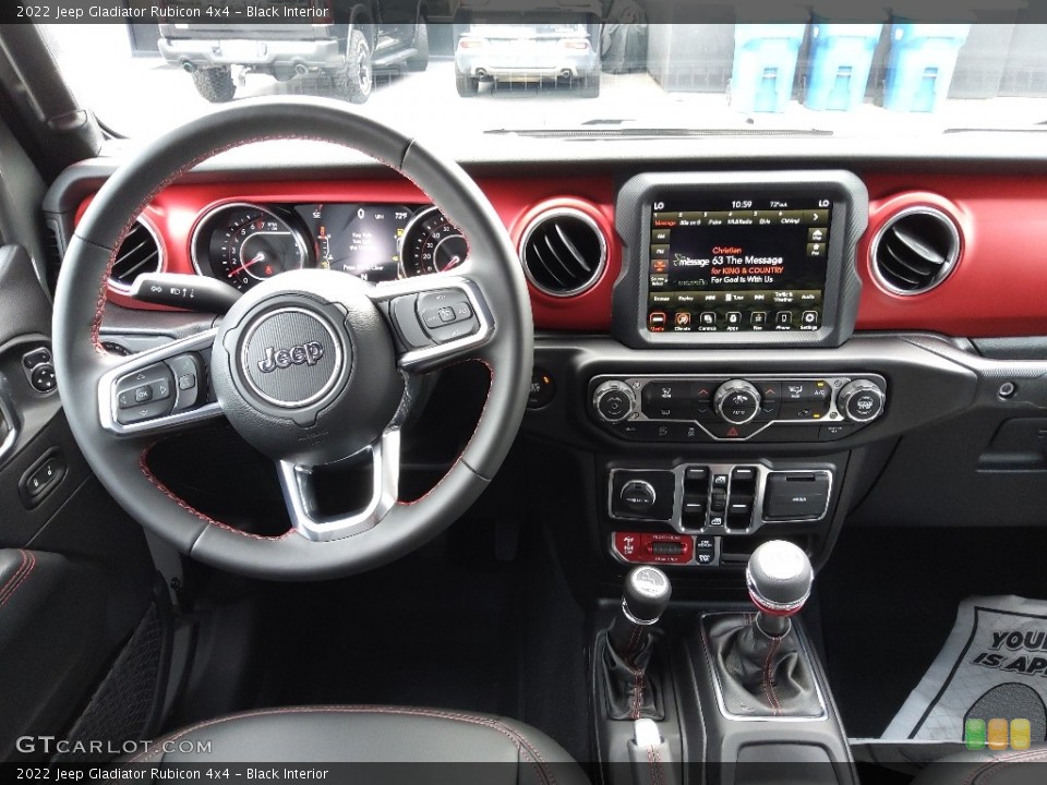 Black Interior Dashboard for the 2022 Jeep Gladiator Rubicon 4x4 #144366046