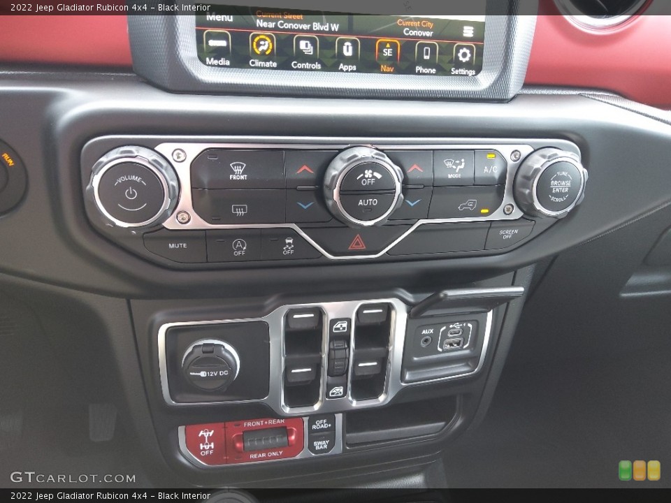 Black Interior Controls for the 2022 Jeep Gladiator Rubicon 4x4 #144366274