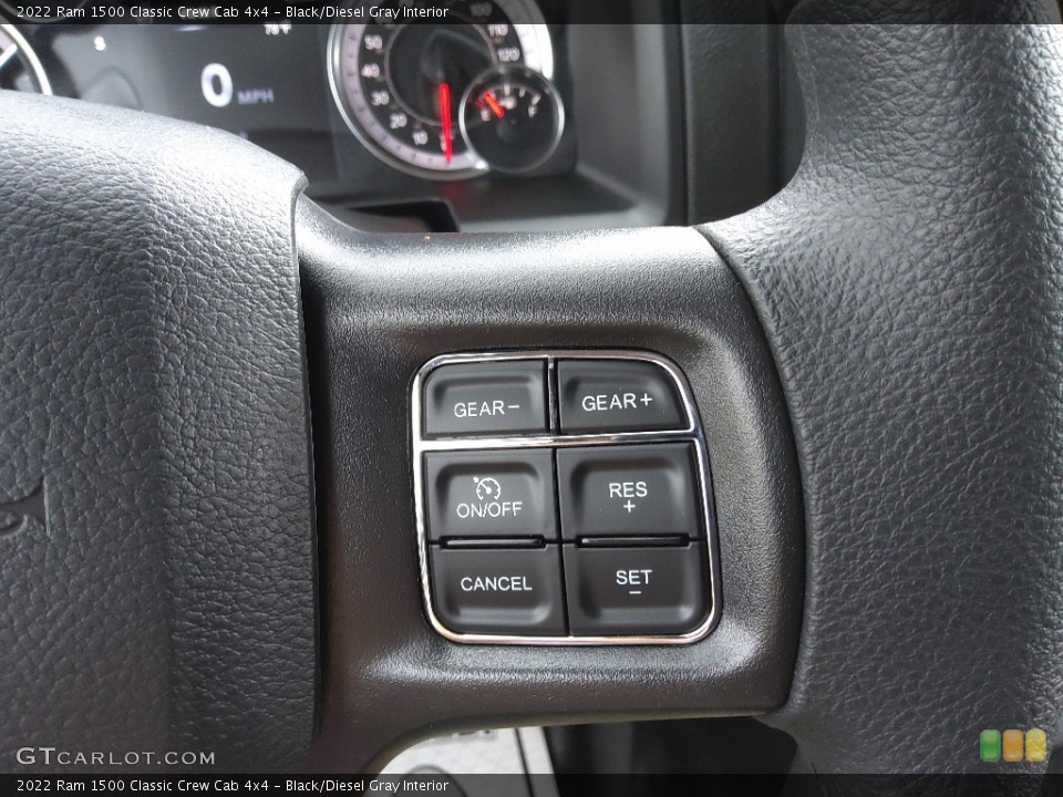 Black/Diesel Gray Interior Steering Wheel for the 2022 Ram 1500 Classic Crew Cab 4x4 #144368539