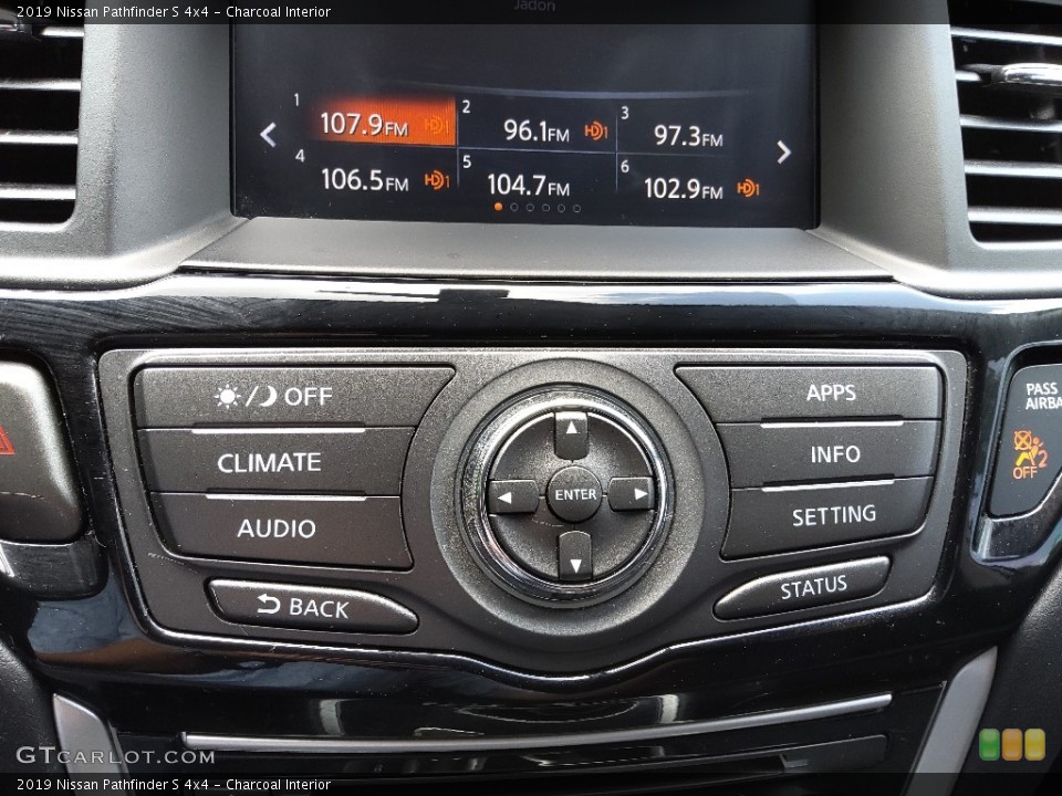 Charcoal Interior Controls for the 2019 Nissan Pathfinder S 4x4 #144374650