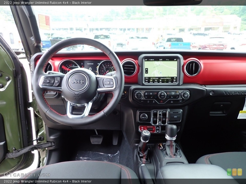Black Interior Dashboard for the 2022 Jeep Wrangler Unlimited Rubicon 4x4 #144375823