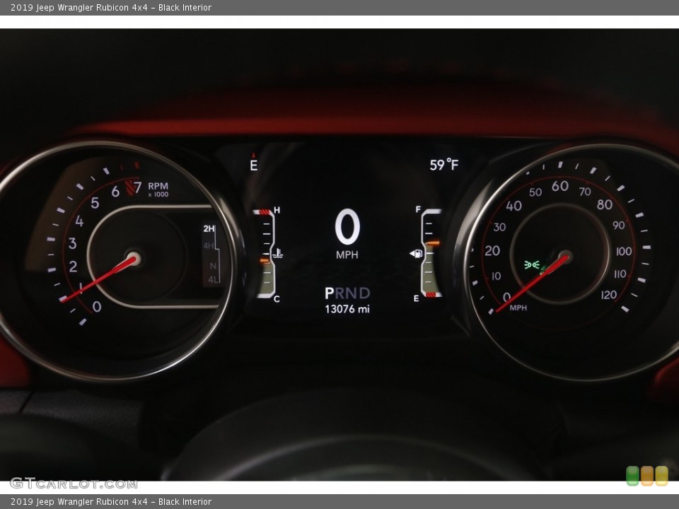 Black Interior Gauges for the 2019 Jeep Wrangler Rubicon 4x4 #144377759