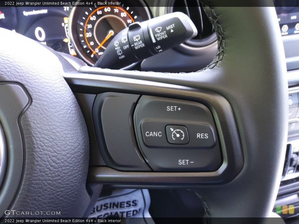 Black Interior Steering Wheel for the 2022 Jeep Wrangler Unlimited Beach Edition 4x4 #144377927