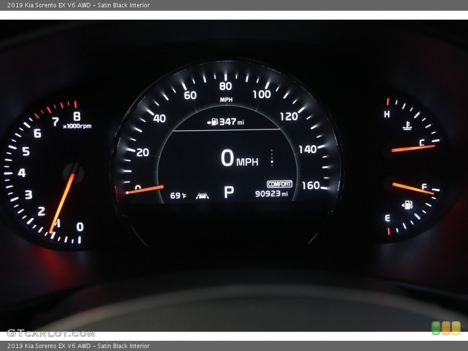 Satin Black Interior Gauges for the 2019 Kia Sorento EX V6 AWD #144378545