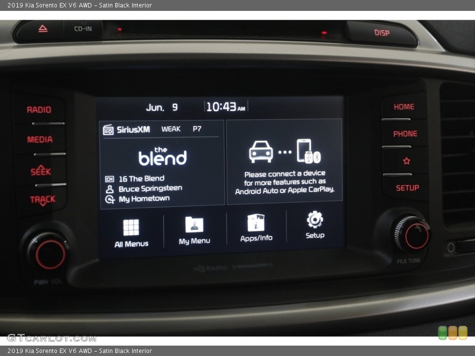 Satin Black Interior Controls for the 2019 Kia Sorento EX V6 AWD #144378590