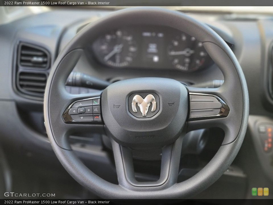 Black Interior Steering Wheel for the 2022 Ram ProMaster 1500 Low Roof Cargo Van #144381020