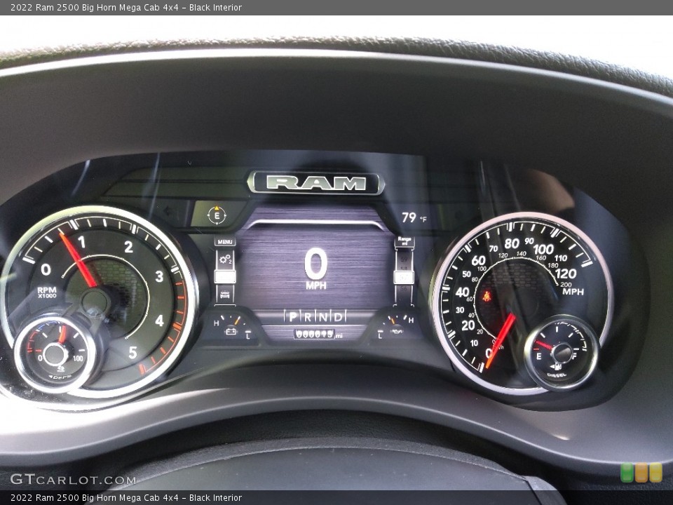Black Interior Gauges for the 2022 Ram 2500 Big Horn Mega Cab 4x4 #144381992