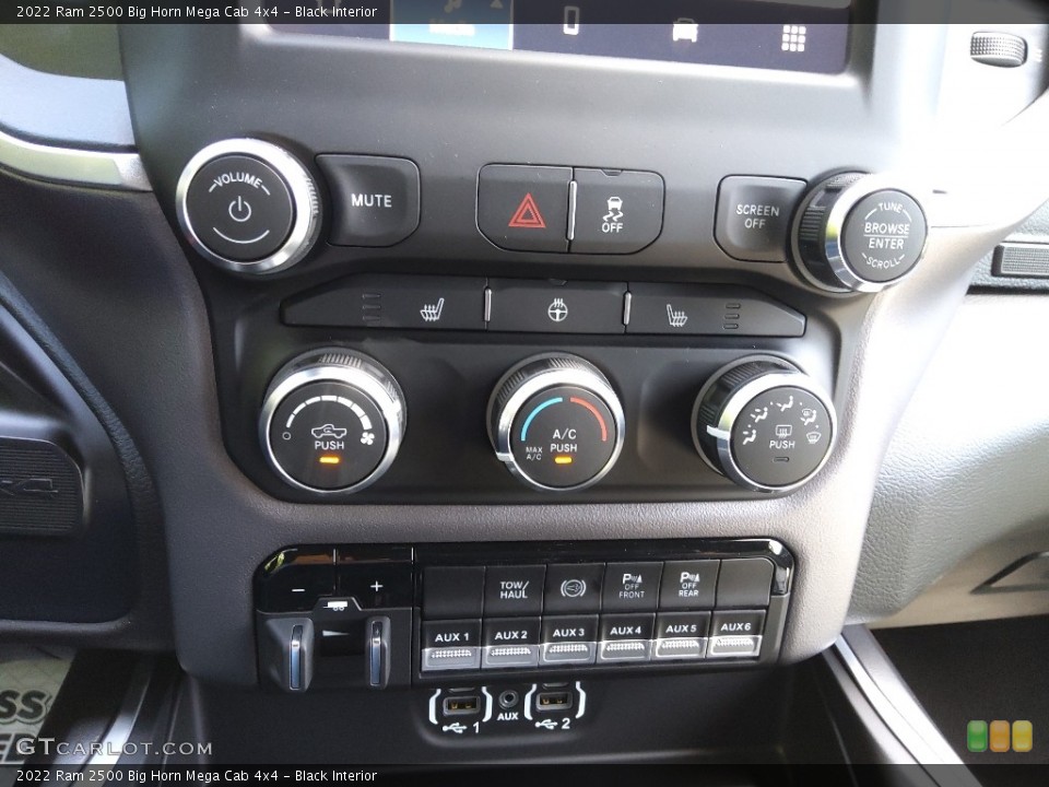 Black Interior Controls for the 2022 Ram 2500 Big Horn Mega Cab 4x4 #144382070