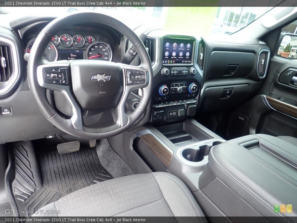 Jet Black Interior Photo for the 2021 Chevrolet Silverado 1500 LT Trail Boss Crew Cab 4x4 #144384587