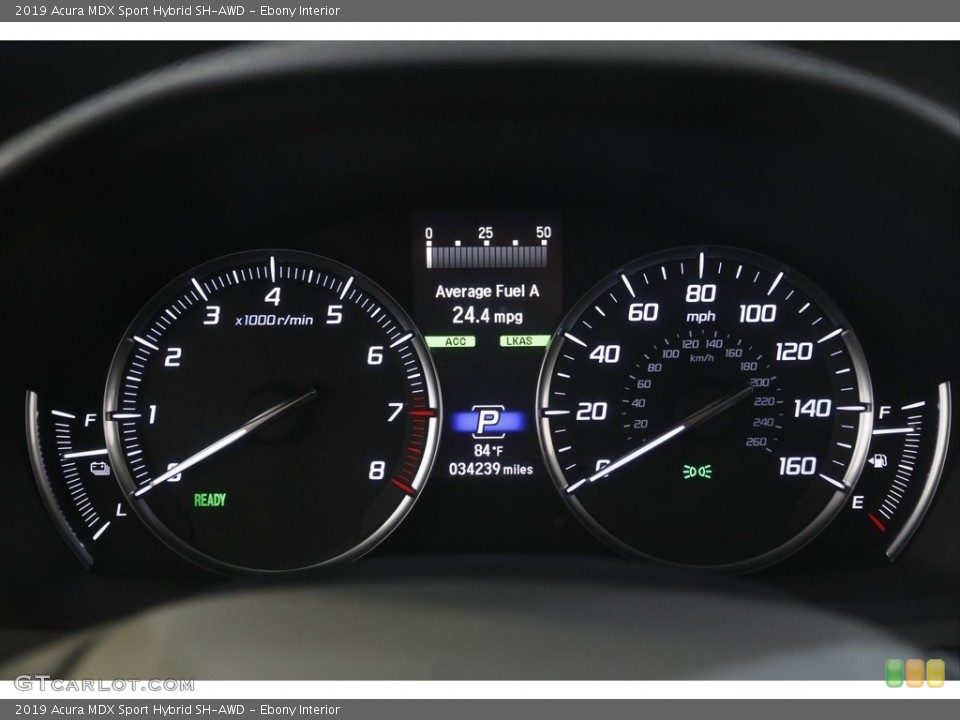 Ebony Interior Gauges for the 2019 Acura MDX Sport Hybrid SH-AWD #144385693