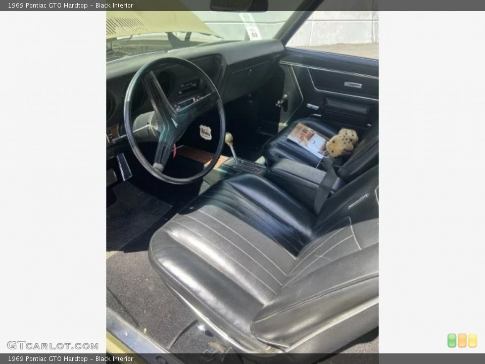 Black Interior Front Seat for the 1969 Pontiac GTO Hardtop #144387547