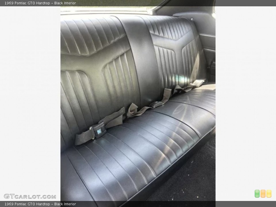 Black Interior Rear Seat for the 1969 Pontiac GTO Hardtop #144387616