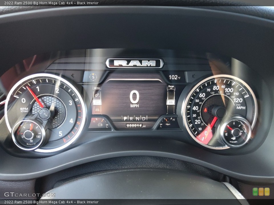Black Interior Gauges for the 2022 Ram 2500 Big Horn Mega Cab 4x4 #144390282