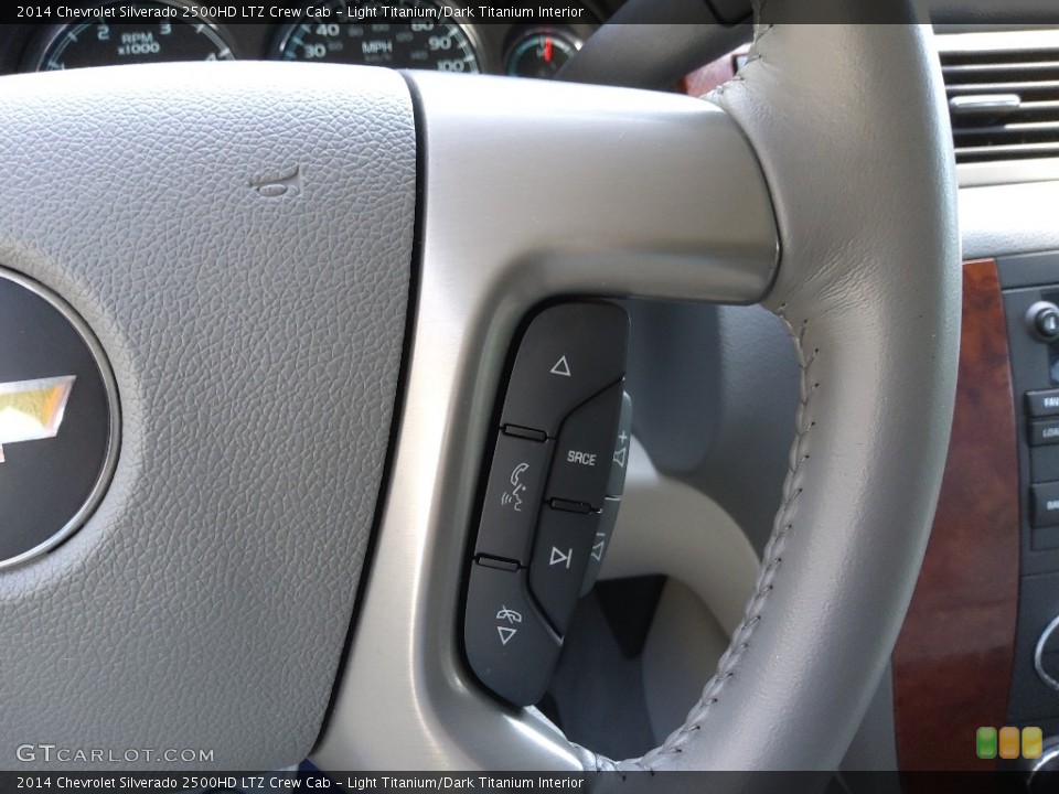 Light Titanium/Dark Titanium Interior Steering Wheel for the 2014 Chevrolet Silverado 2500HD LTZ Crew Cab #144397861