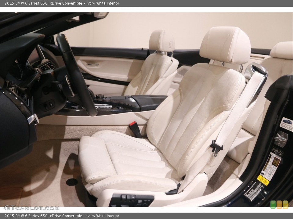 Ivory White Interior Front Seat for the 2015 BMW 6 Series 650i xDrive Convertible #144399093