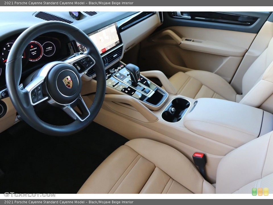 Black/Mojave Beige Interior Front Seat for the 2021 Porsche Cayenne  #144399291